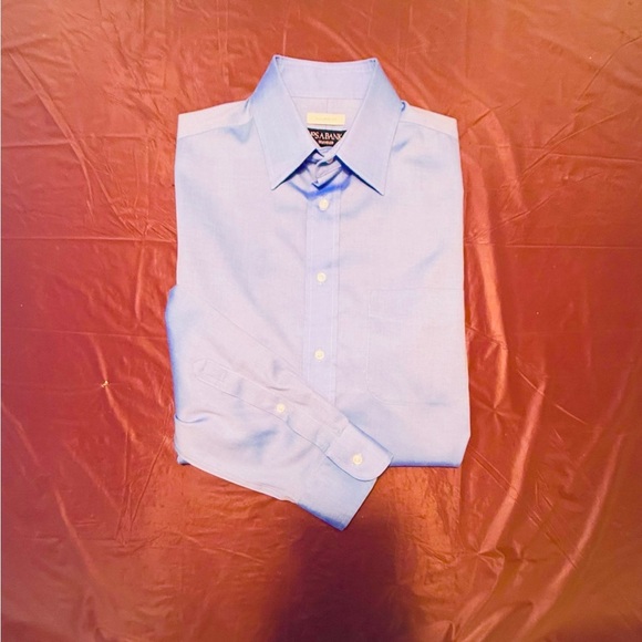 Jos. A. Bank Traditional Fit Light Blue 100% Cotton Dress Shirt Size 15.5-33 - Picture 2 of 9